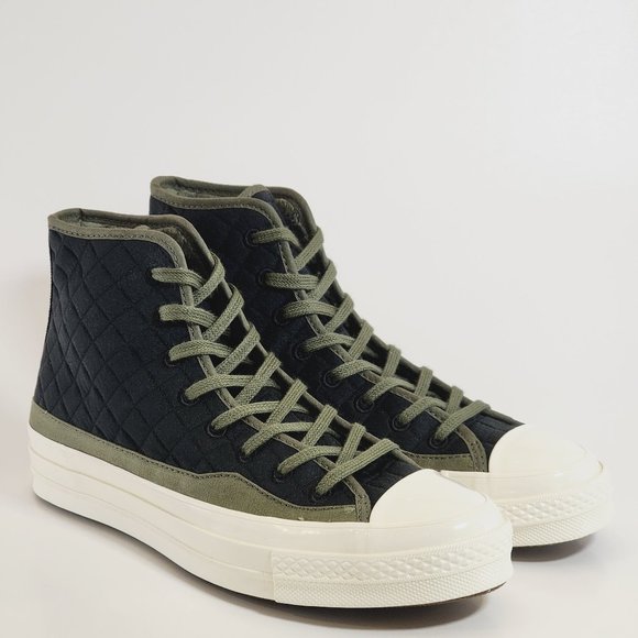 Converse Chuck 70 Hi Quilted Canvas Black Unisex Sneakers A01399C NWT - Picture 1 of 6